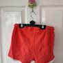Salmon/coral cotton shorts Image 4