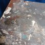 Can post Small antique trunk, carpenters toolbox Image 4