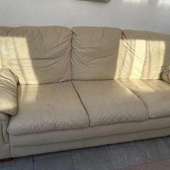 3 seater cream sofa