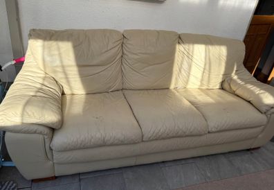 3 seater cream sofa