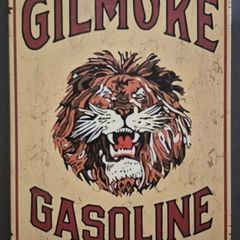 Vintage Style  Metal Sign. Gilmore gasoline.