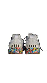 NOBULL men's Wild Aspire White & Multicolor Knit Runners
