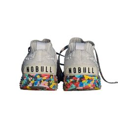 NOBULL men's Wild Aspire White & Multicolor Knit Runners