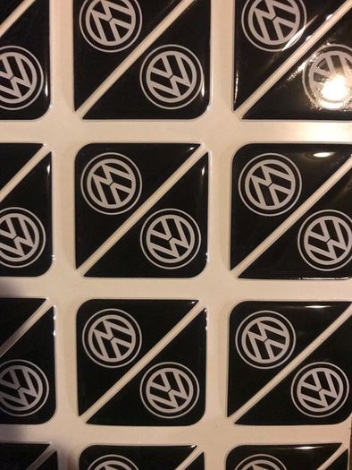 Gel Number Plate 3D Corner Badges set of 2