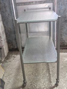 Glass shelved trolly