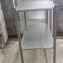 Glass shelved trolly