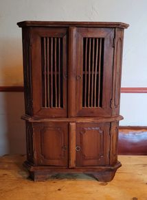 Antique apprentice piece corner cabinet