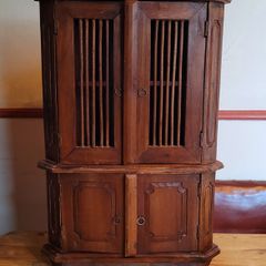 Antique apprentice piece corner cabinet