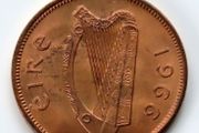 Ireland 1966 UNC Half Penny Irish 1/2 Phingin coin
