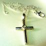 Vintage Hallmarked 9ct Gold Diamond Cross & Chain Image 2