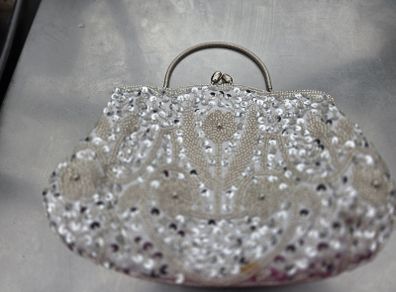 Elegant Beaded Evening Clutch Bag