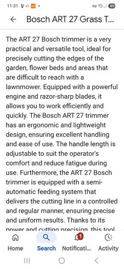 Bosch art 27 strimmer