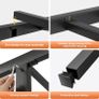 Double Bed Frame, 4ft6 All Metal Slats Support Platform Bed Frame with Under-Bed Storage Space, Easy Assembly, Noise Free, No Box Spring Needed, Black Image 7