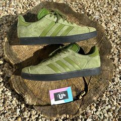 Premium Adidas Gazelle Green Suede Leather