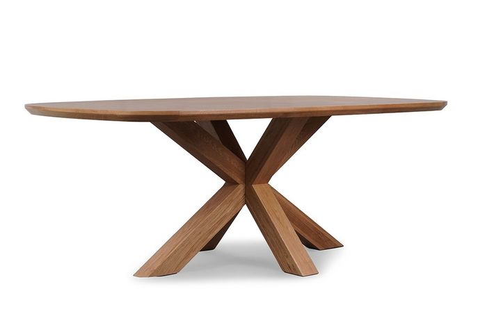 Bespoke 200cm Boat shaped Dining Table Custom Made Like New