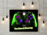 main image for ad Personalised Xbox gamer Wall 3mm foamex board printed picture with your Name or gamertag on it Xbox wall board for kids room wall decor
