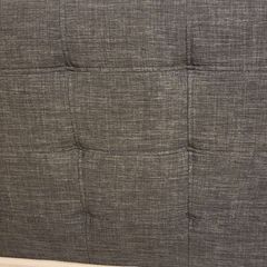4ft 6 grey fabric double bed