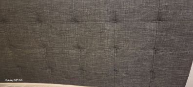 4ft 6 grey fabric double bed