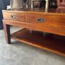Military style Walnut Coffee Table Image 6