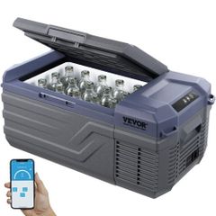 12 Volt Car Refrigerator Fridge, 15 L Single Zone Portable Freezer, Adjustable Range, 12/24V DC and 100-240V AC Compressor Cooler for Outdoor, Camping, RV