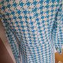 Stunning Maraislise Dress Turquoise/White Houndstooth Size 10 New Unworn Image 6