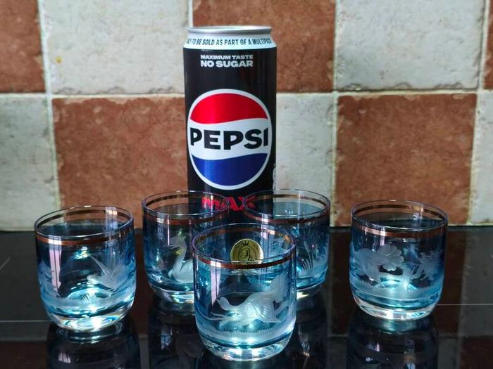Vintage Radua Bohemian crystal shot glasses