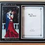 Two freestanding glazed photo frames;  white ceramic heart-shaped picture frame &  Art Deco style dual picture frame Image 3