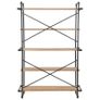 Bookcase Solid Firwood and Steel 120x42x180 cm Image 9