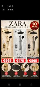 Concealed valve shower kits Chrome/brushed brass/gunmetal
