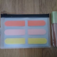 Pixi lipgloss and pack of M&S nail files in pouch, new