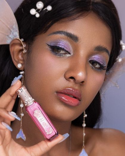 Flower Knows Moonlight Mermaid Collection Jewelry Lip Gloss in GE04 Moon Stone