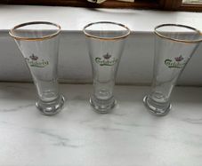 carlsberg vintage half pint glasses