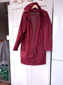 Jack Murphy Dk. Red Raincoat S16  3/4 Length