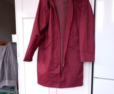 Jack Murphy Dk. Red Raincoat S16  3/4 Length
