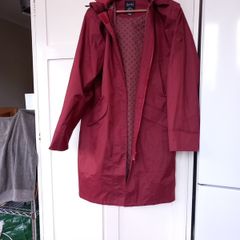 Jack Murphy Dk. Red Raincoat S16  3/4 Length