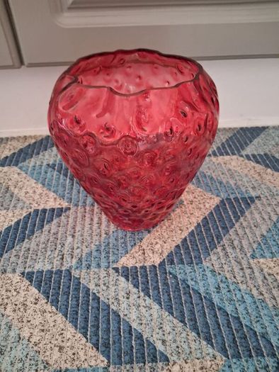 Strawberry Shaped Glass Vase