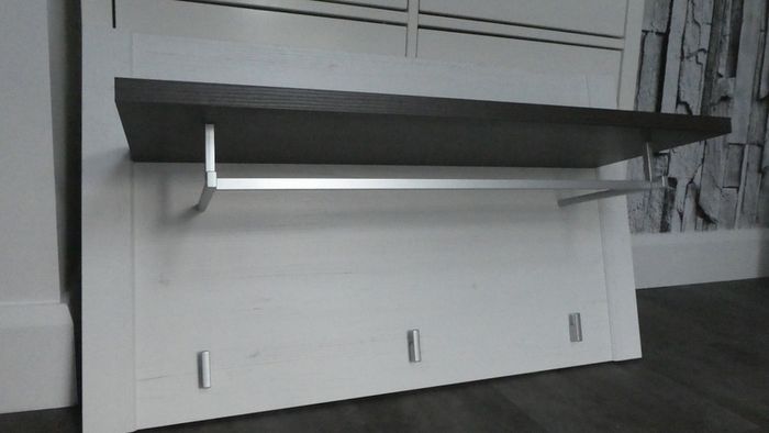 Hallway Coat Rack with Hanging Rail & Hooks
