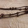 Per Una Long Multi-Faceted.Brown Glass Bead & Faux Leather Necklace Image 3