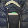Benetton Dark Blue Light Puffer Gilet Girls Image 3