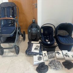 UPPAbaby Vista V2 travel system - navy - extras!