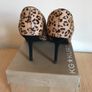KG by Kurt Geiger Bea Leopard Print Heeled Court Shoes Image 4
