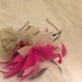 Brand new with tags pink, cream/gold & black feather and flower Jacques Vert Fascinator Image 2