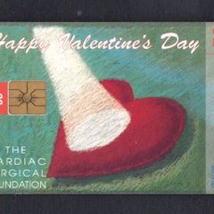 1997 Ireland 50 unit Happy Valentine's Day/ The Cardiac Surgical Foundation which aimed to research heart disease (Gemplus GEM1) Call Card Used. Telecom Eireann card number 1158.