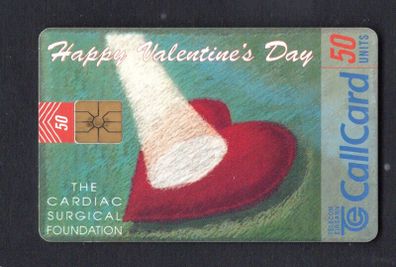 1997 Ireland 50 unit Happy Valentine's Day/ The Cardiac Surgical Foundation which aimed to research heart disease (Gemplus GEM1) Call Card Used. Telecom Eireann card number 1158.