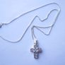 Vintage Sterling Silver 925 Cross Necklace / 1990s length 16" - 3,9g Image 2