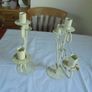 Vintage/Shabby Chic Candelabras x 2 for Sale Image 3