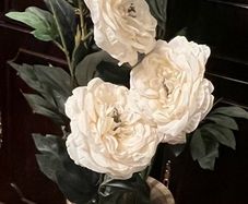 Large display vase and flowers