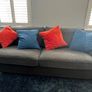 Large sofa in good condition dark grey. Image 3