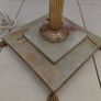 Antique Brass and Onyx Marble Floor Lamp circa 1940s working perfectly Image 2