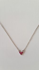 Silver plated heart necklace